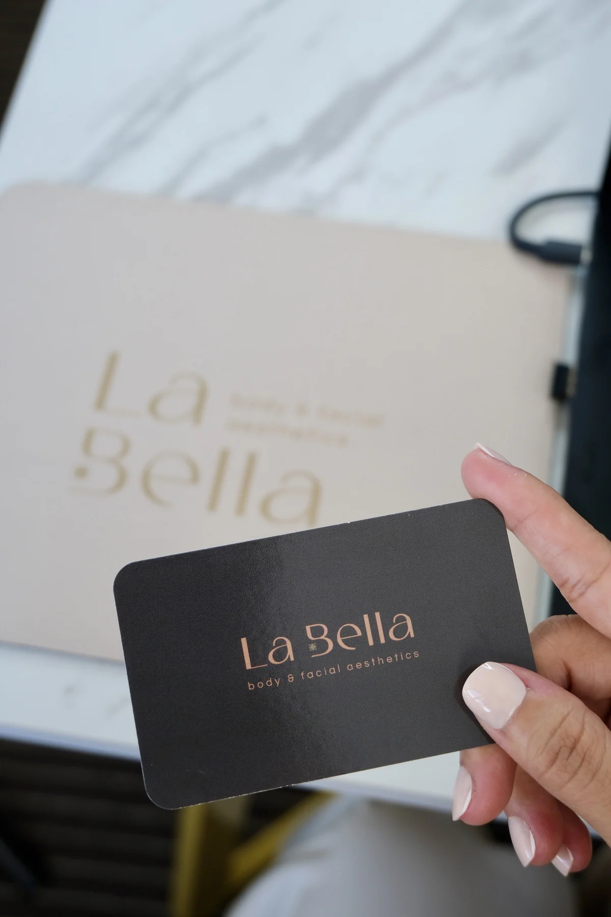 La Bella branded welcome detail