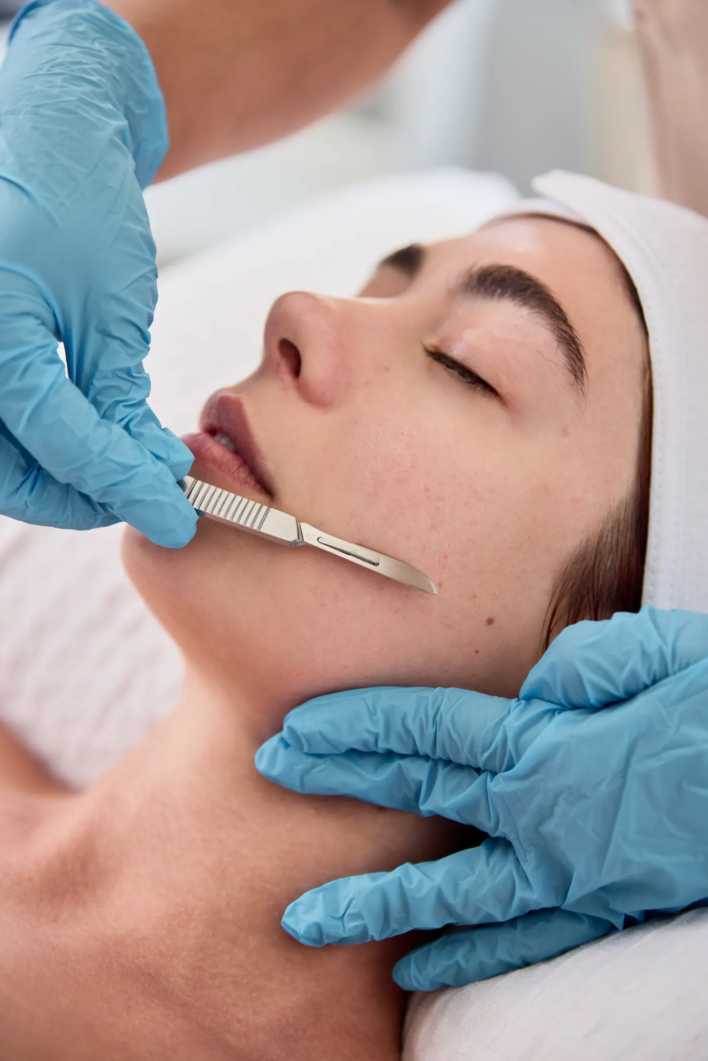 Dermaplaning treatment at La Bella